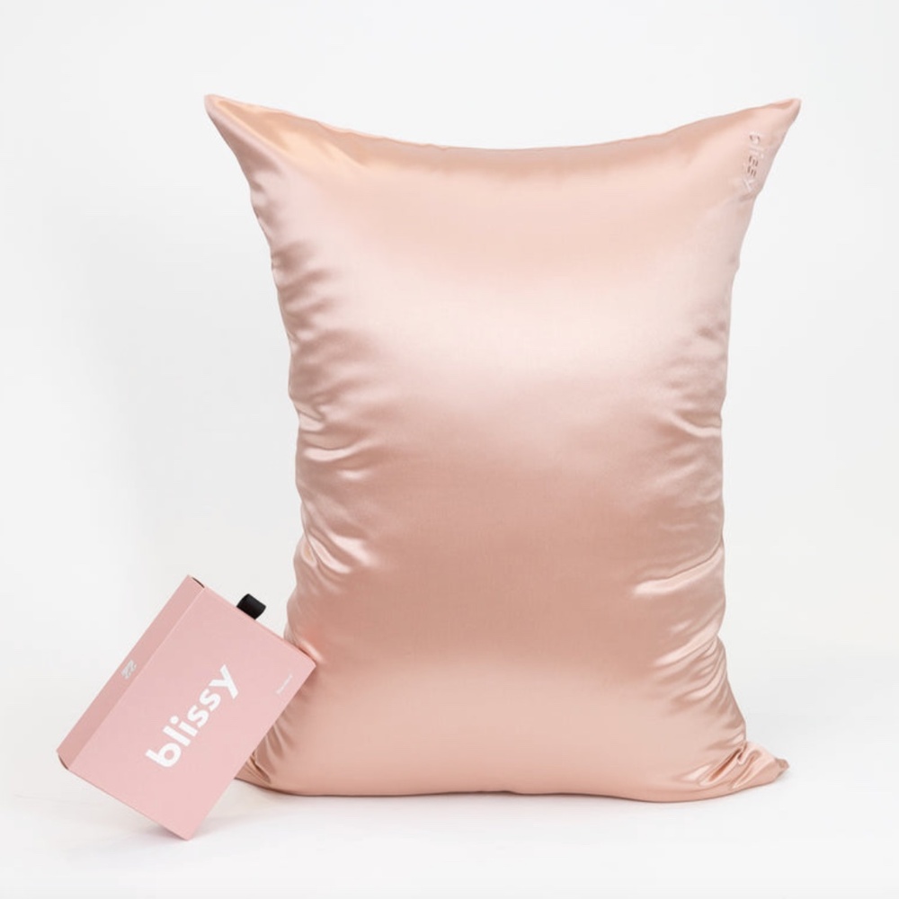 Blissy 100% Mulberry Queen  Silk Pillowcase with zipper Pink Brand New